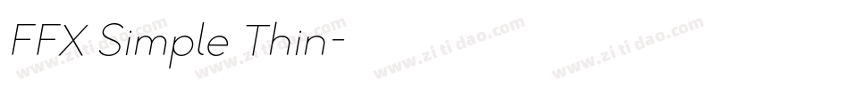 FFX Simple Thin字体转换